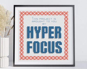 Hyperfocus Modern Cross Stitch Pattern (PDF Pattern)