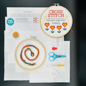 Cross Stitch is - Cross Stitch Kit - Cross stitch is therapist approved stabbing