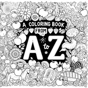 Un libro para colorear de la A a la Z / Regalo para niños / Obras de arte atractivas / Rastreo del alfabeto /