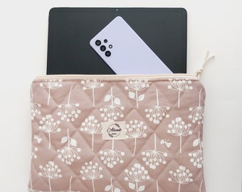 Bloempatroon tablethoes/bloem ontworpen laptoptas/esthetische laptoptas/esthetische tablethoes/cadeau voor haar/MacBook tas/ipad tas