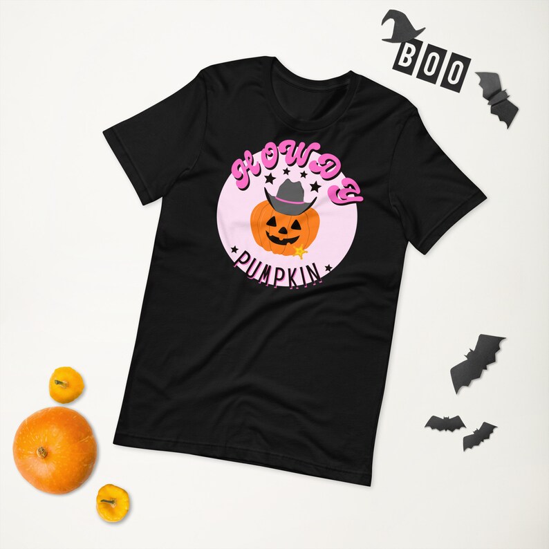 Pumpkin Tee Shirt, Pumpkin Graphic Tee, Jack-o-Lantern shirt, Halloween Western Clothing, Howdy Pumpkin, Spooky Season, Fall Shirts