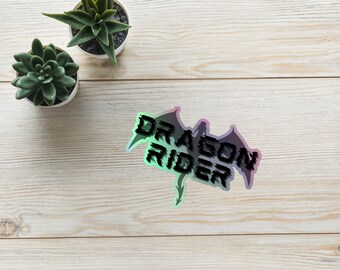 Holographic Fourth Wing Sticker, Dragon Rider, Fantasy Book Sticker, Fourth Wing Decals, Basgiath War College, Bookish Stickers