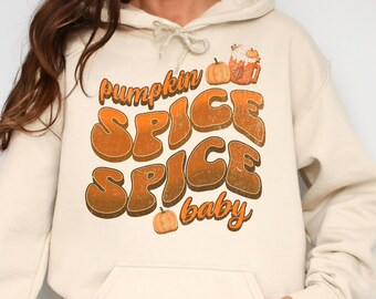 Pumpkin Spice-babyshirt, Spice Spice-babysweater, Pumpkin-shirt, Pumpkin Spice, grappig herfstsweater, herfstsweater dames
