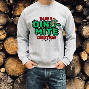 Christmas Dinosaur Sweatshirt, Gift for Geologist, Funny Dinosaur Sweater, Dino Hoodie, Christmas Graphic Tee, Unisex Dinosaur Shirt