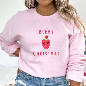 Strawberry Sweatshirt, Berry Christmas Crewneck, Strawberries Shirt, Fruit Sweatshirt, Vintage Strawberry Sweatshirt, Strawberry Lover Gift