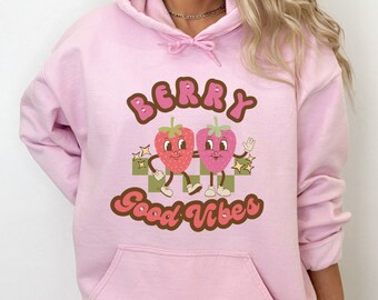 Vintage Strawberry Sweatshirt, Retro Cartoon Mascot Sweatshirt, Life Is Delicious Shirt, Strawberry Lover Gift, Y2K Shirt, Strawberries