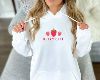 Erdbeer Sweatshirt, Beeren süße Crewneck, Erdbeeren Shirt, Obst Sweatshirt, Vintage Erdbeer Sweatshirt, Erdbeer Liebhaber Geschenk