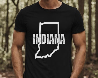 Indiana Tshirt, Indiana Zustand T-Shirt, Indiana Hemden, mittlerer Westen Grafik-T-Shirt, Indiana Liebhaber Tshirt, Indiana Geschenk Souvenir Hemden
