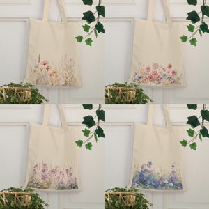 Stofftasche mit langem Henkel Floral Bild 3