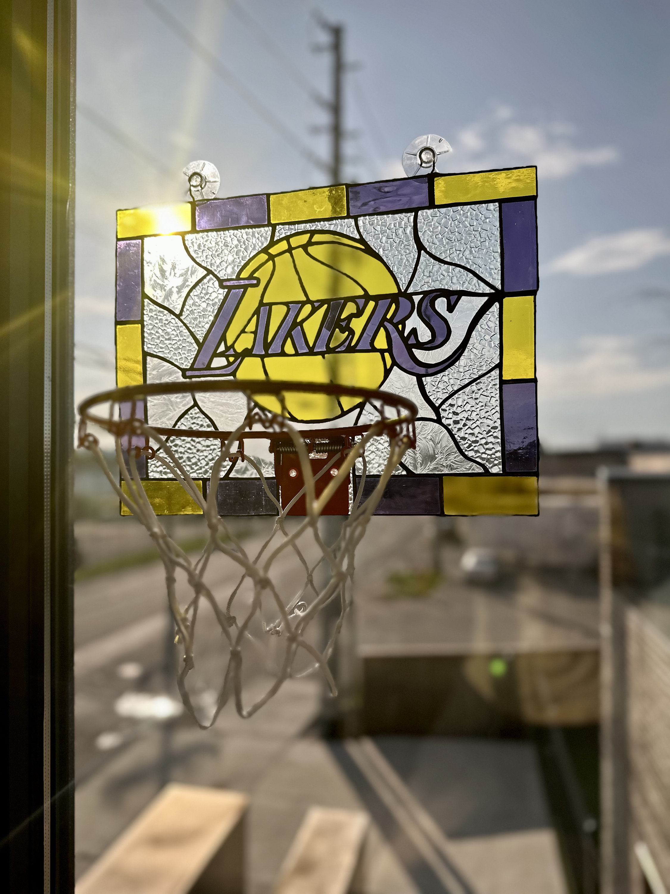 Lakers Stained Glass Mini Basketball Goal - Etsy