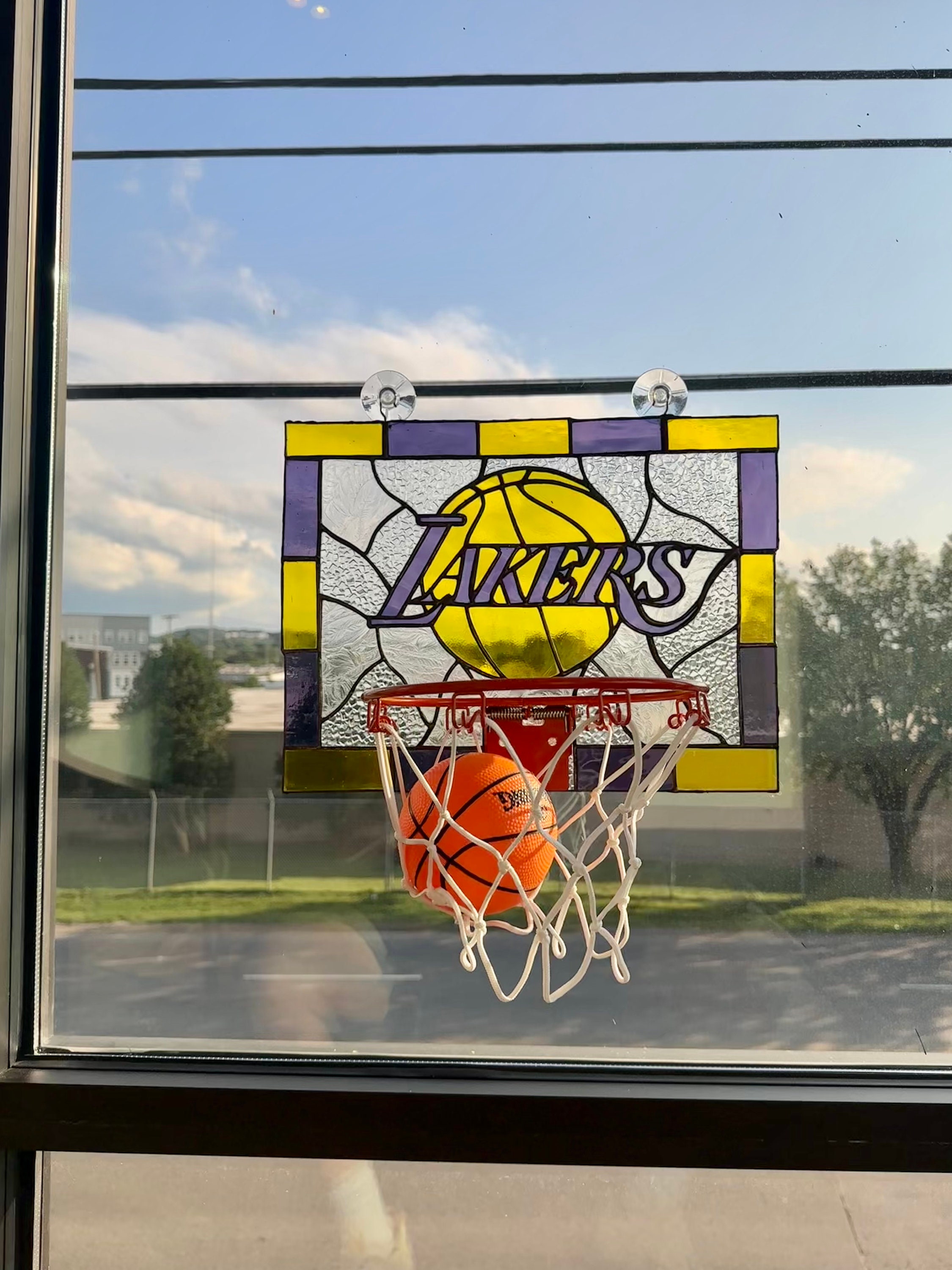 Lakers Stained Glass Mini Basketball Goal - Etsy