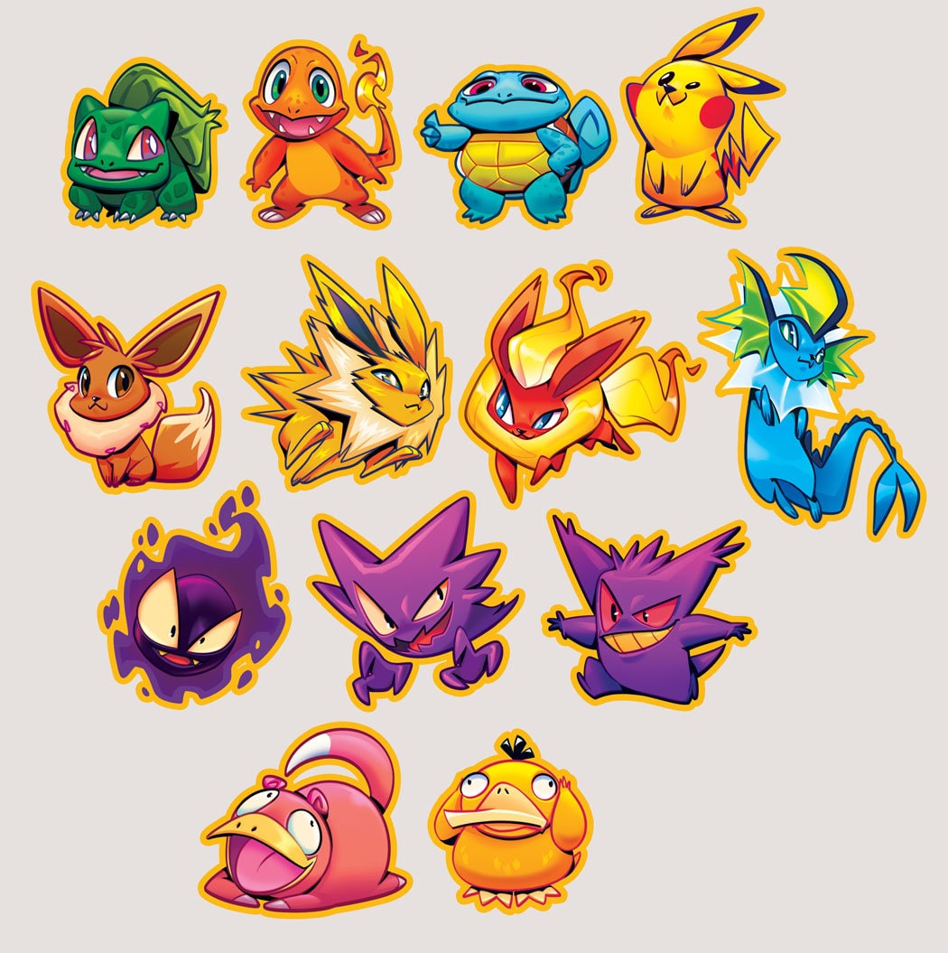 Poké Stickers Vinyl Matte Die Cut - Etsy