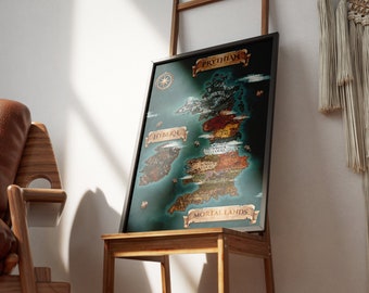 Prythian Map Poster: Court of Thorns and Roses, Acotar Map (Digital Download)