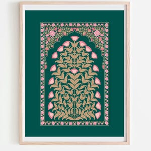 Mughal Floral Print: Vintage Indian Folk Art (Digital Download)