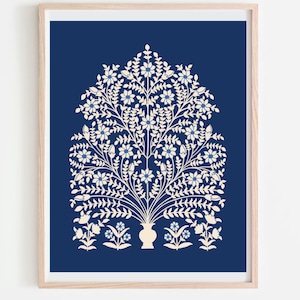Mughal Floral Print: Pakistani Indian Folk Art (Digital Download)