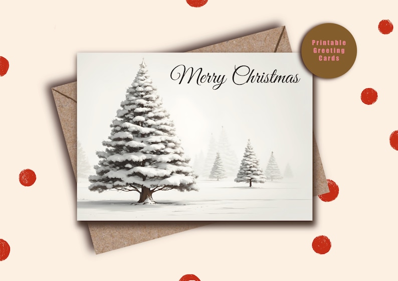 Printable Christmas Card Instant Download Digital Greeting - Etsy