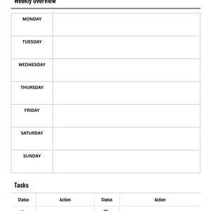 Ultimate Weekly Planner Page, Printable Weekly Planner, Productivity, Schedule image 2