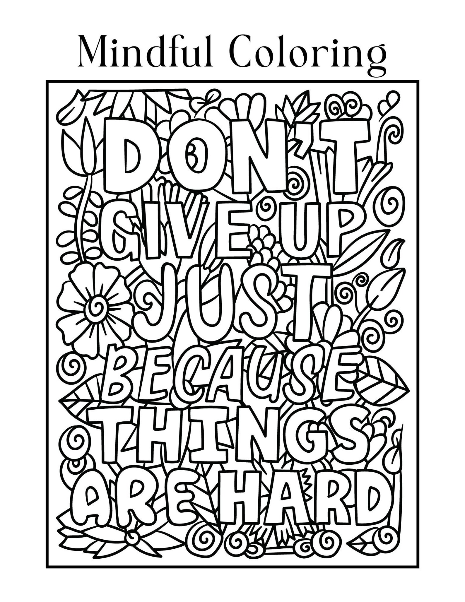 Mindful coloring etsy