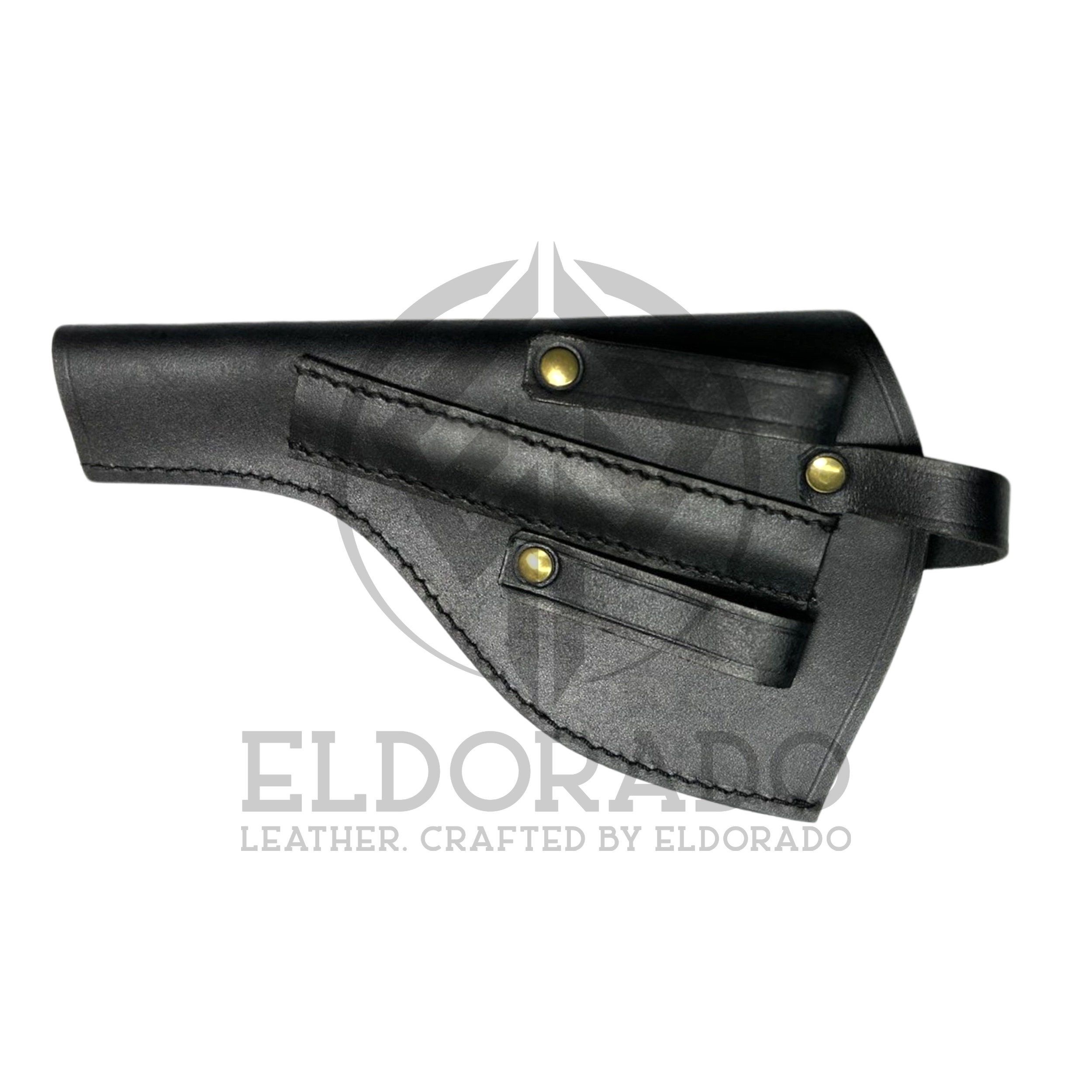 British WWI and WWII .455 ley Revolver Black Leather Holster