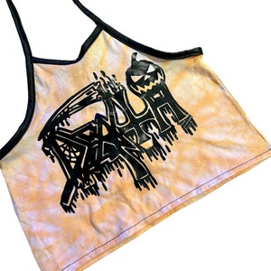 Death band tie dye crop top size small