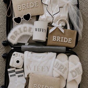 Tasche, Täschchen, Handtasche mit Strass-Aufschrift “BRIDE” für Bride-to-be & Bräute, Brautparty, Bachelorette, JGA, Junggesellinnenabschied image 3