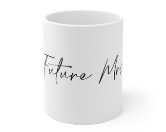 Tasse - ""Future Mrs"" schwarz, 330ml."