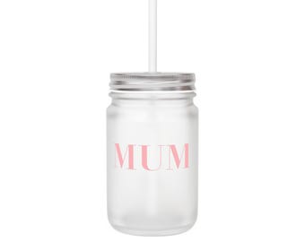 Trinkbecher Glas MUM, perfektes Geschenk für Mama, Muttertag, Geburtstagsgeschenk Mama