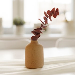 Keramikvase braun klein, handgemacht, Vase Keramik, Hochzeitsdeko, Tischdeko Hochzeit, Deko Hochzeit