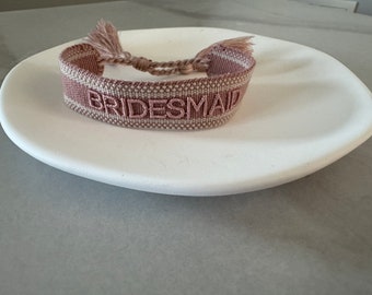 'Zauberhaftes Armband mit Aufschrift 'Bridesmaid', Geschenk für Bridesmaid, Brautjungfer, Trauzeugin, Brautparty, Bachelorette, JGA