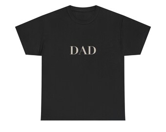 T-Shirt DAD, schwarz mit beiger Aufschrift, T-Shirt Papa, Geschenk Vatertag