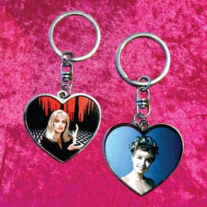 Laura Palmer Twin Peaks Heart Keychain David Lynch 90s Grunge Y2K