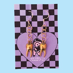 Gold Teeth Earrings