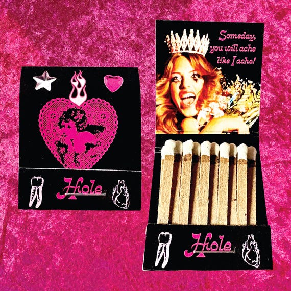 Hole Matchbook 20 Ct Safety Matches Grunge 90s Y2k Punk Rock Goth