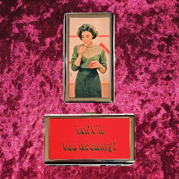 Audrey Horne Twin Peaks Metal Cigarette Case | David Lynch 90s Grunge Goth Punk Rock