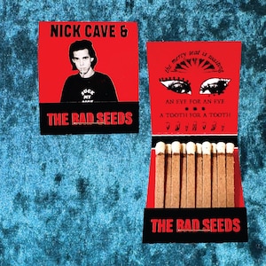 Nick Cave & the Bad Seeds 20 ct Matchbook - Punk Rock Goth the Birthday Party