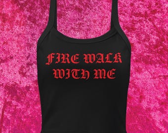 Fire Walk With Me Twin Peaks Cropped Tank Top