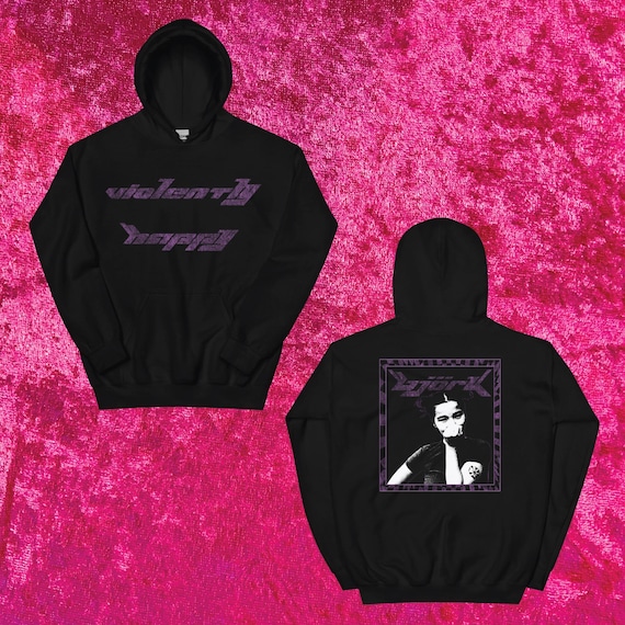 Bjork Violently Happy Pullover Hoodie y2k 90s grunge