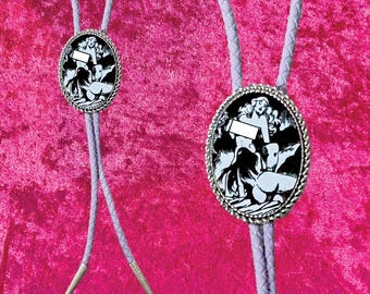 Ladies First Bolo Tie - Lavender or Black Cord