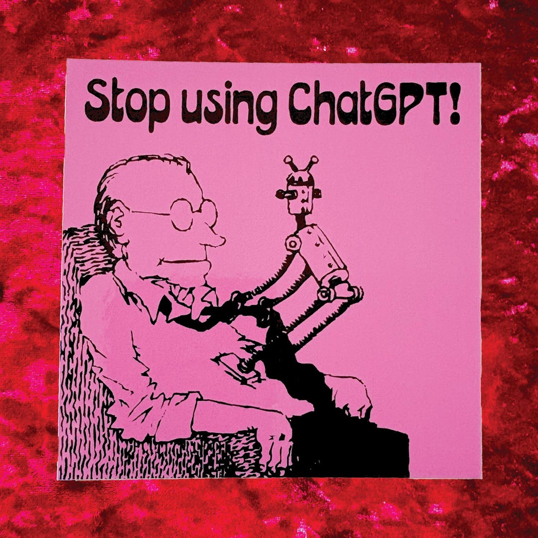 Stop Using Chatgpt Bumper Sticker - Etsy