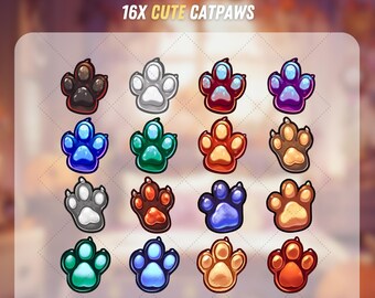 Bundle of Throwable Cute Cat Paws Assets 16x | Transparent