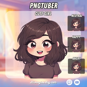 Cute Girl PNGTuber | Kawaii | Ready For Twitch | Streamlabs | VTuber Avatar Streaming | Vtuber Assets | OBS | Premade PNG Tuber | Discord