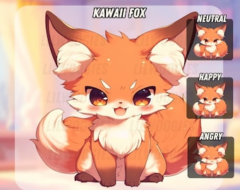 Cute Fox PNGTuber | Kawaii | Ready For Twitch | Streamlabs | VTuber Avatar Streaming | Vtuber Assets | OBS | Premade PNG Tuber | Discord