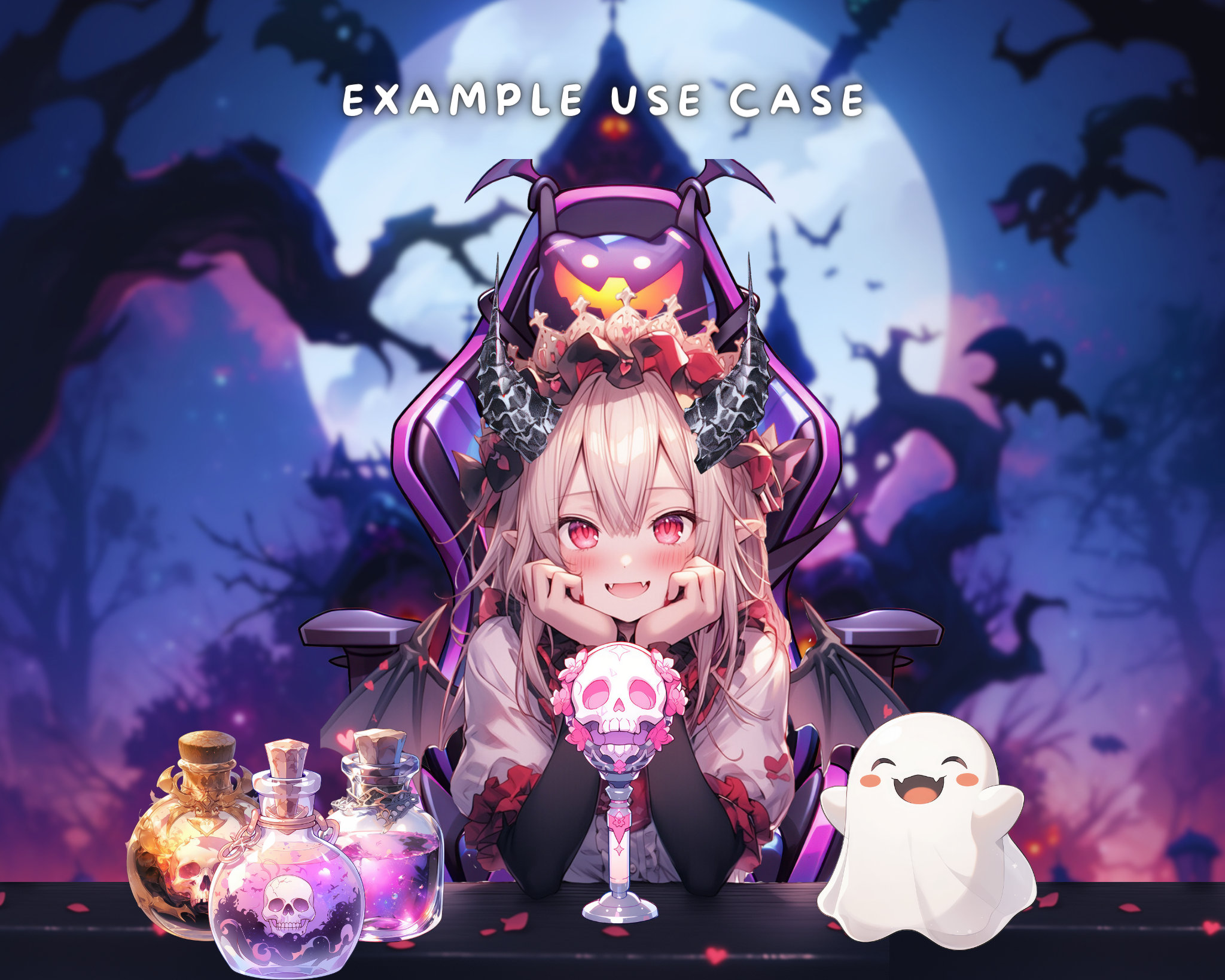 5x Vtuber Halloween Ghost Pets | Transparent | Cute | Kawaii | Spooky ...
