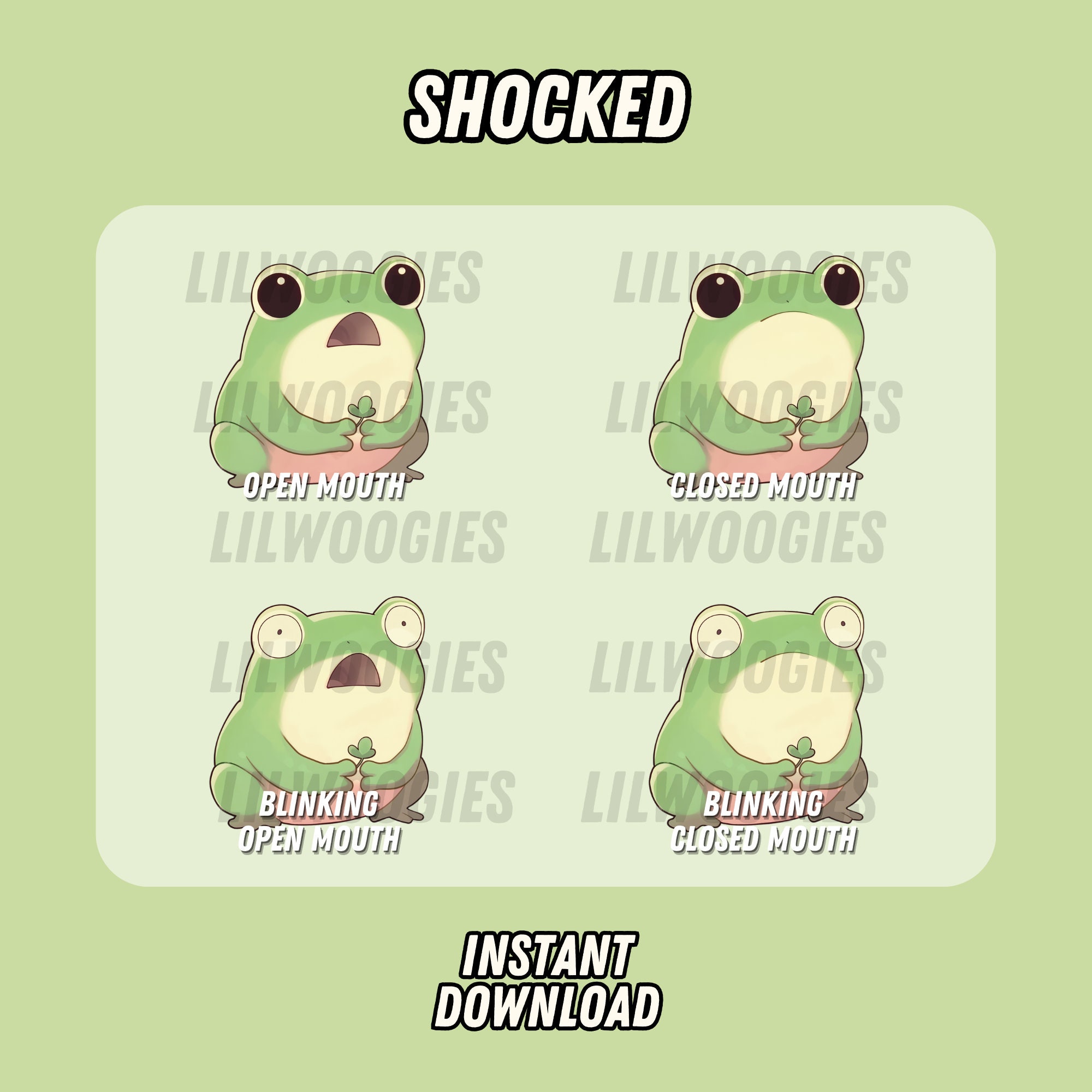 かわいいカエルの PNGTuber | かわいい | Twitch 対応 | Streamlabs