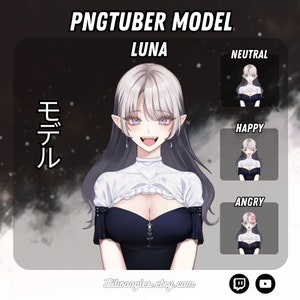 Cute Elf Girl Luna PNGTuber | Kawaii | Ready For Twitch | VTuber Avatar Streaming | Vtuber Assets | OBS | Premade PNG Tuber | Discord