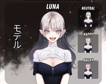 Słodka Elfka Luna PNGTuber | Kawaii | Gotowy na Twitch | VTuber Avatar Streaming | Zasoby Vtuber | OBS | Gotowy PNG Tuber | Discord