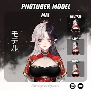 Cute Lunar Girl Mai PNGTuber | Kawaii | Ready For Twitch | VTuber Avatar Streaming | Vtuber Assets | OBS | Premade PNG Tuber | Discord