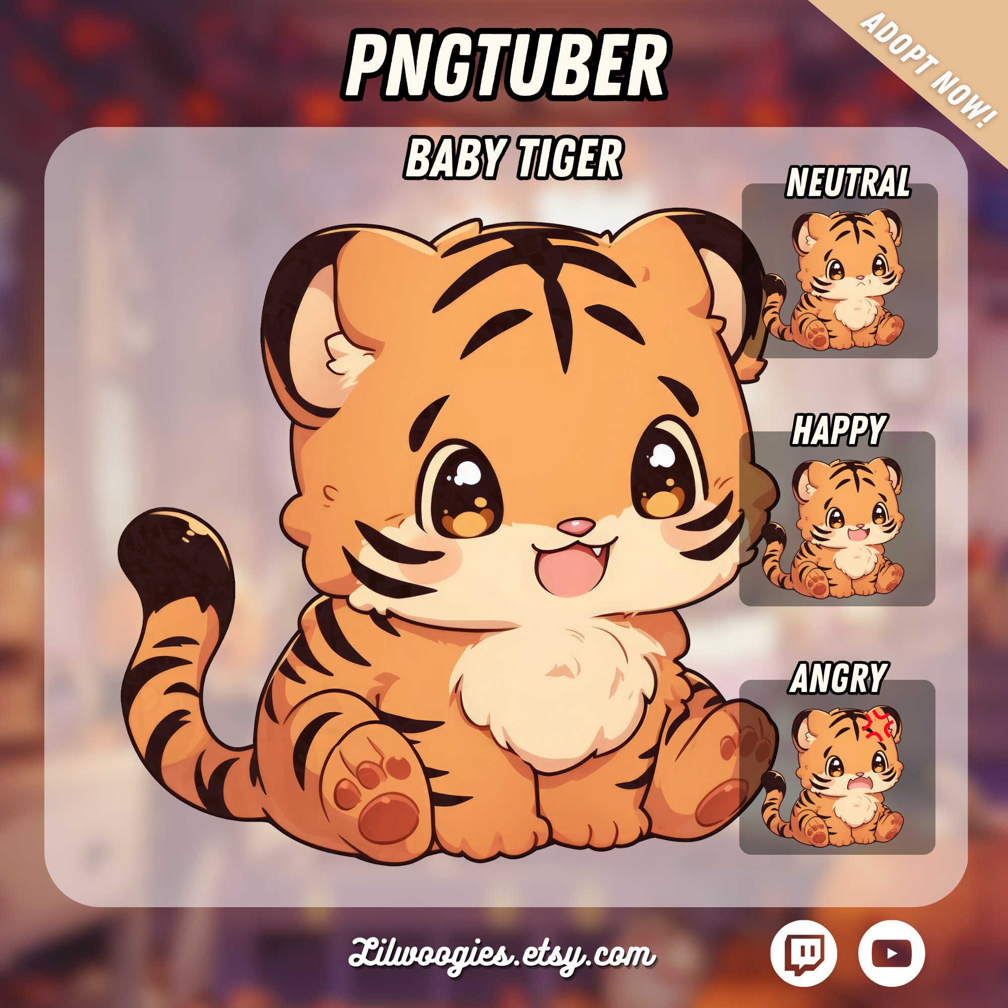 Chibi Tiger - Etsy New Zealand