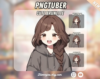 Kawaii Woman PNGTuber | Kawaii | Ready For Twitch | Streamlabs | VTuber Avatar Streaming | Vtuber Assets | OBS | Premade | Discord