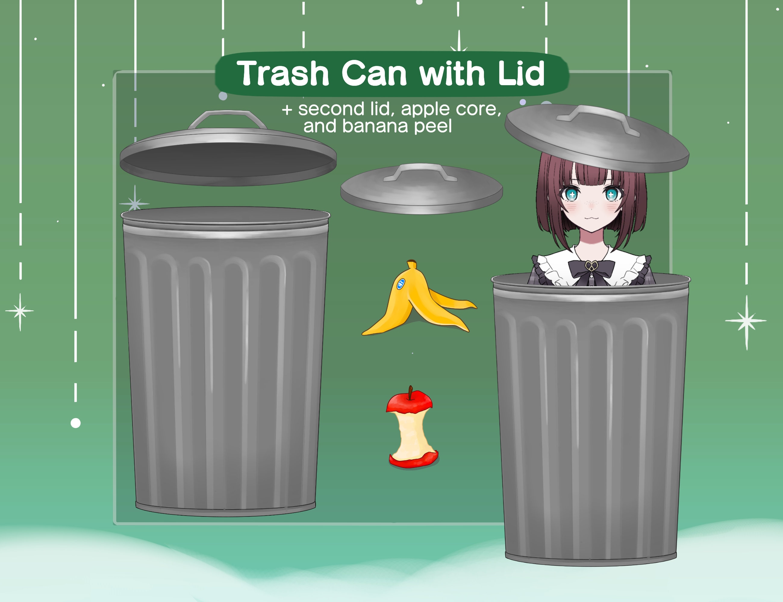 Oscar The Grouch Trash Can Lid